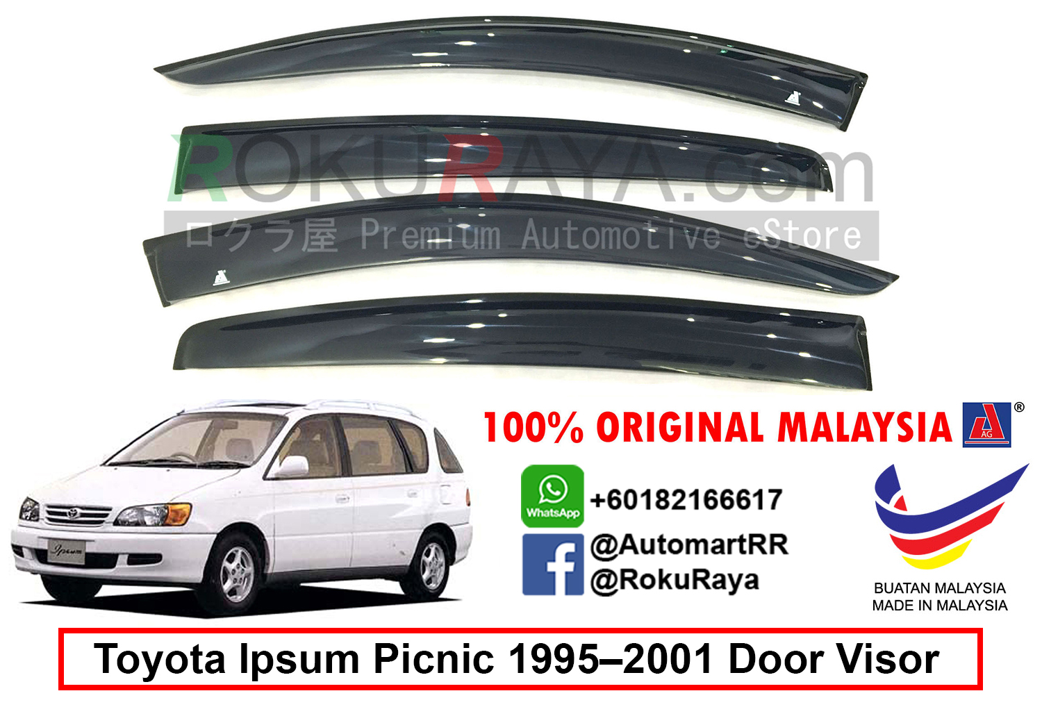 Toyota Ipsum Picnic (1st Gen) 1995–2001 AG Door Visor Air 
